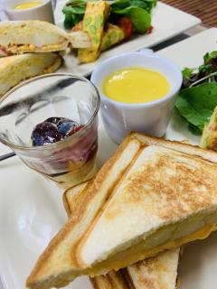 ホットサンドモーニング♪美味しかった〜