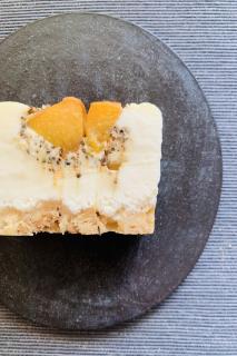 黄金桃とアールグレイのチーズケーキ^_^!