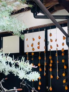 干し柿のカーテン♪
