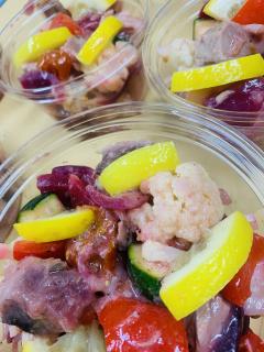 カツオと根菜の塩レモンマリネ